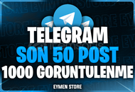 ⭐ TELEGRAM Son 50 Post 1000 Görüntülenme