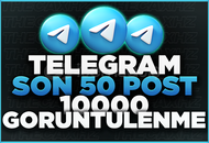 ⭐TELEGRAM SON 50 POST 10.000 GÖRÜNTÜLENME⭐