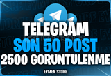 ⭐ TELEGRAM Son 50 Post 2500 Görüntülenme