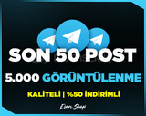 ⭐TELEGRAM SON 50 POST 5000 GÖRÜNTÜLENME [HIZLI]