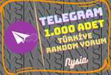 Telegram - Türk Random Yorum 1.000 Adet ⭐