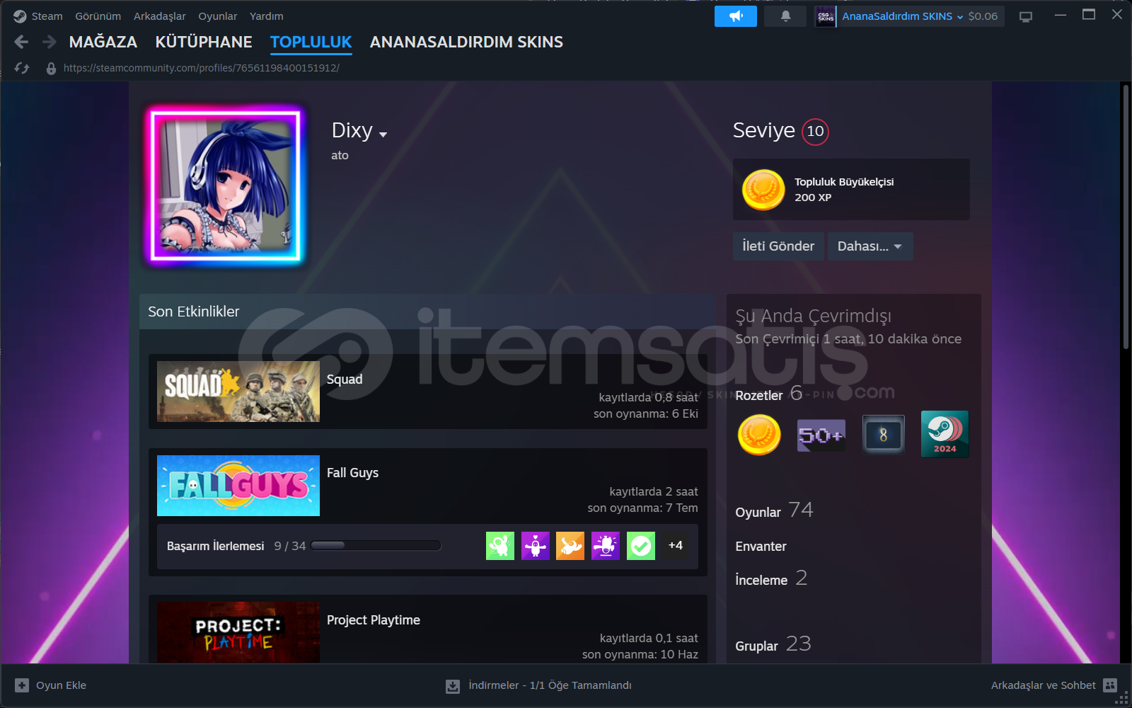 tertemiz 75 oyunlu 10 lvl steam hesabı tertemiz 75 oyunlu 10 lvl steam hesabı