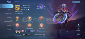 emek hesap mobile legends koleksiyonu yüksek 