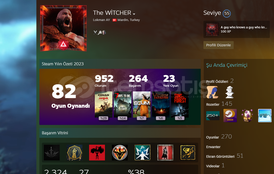 TERTEMİZ STEAM HESABI 3000 DOLAR DEĞERİNDE TERTEMİZ STEAM HESABI 3000 DOLAR DEĞERİNDE