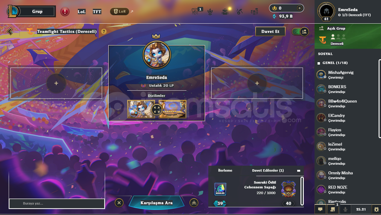 TFT EUW Master (Yuumi'nin Kediler Alemi Arenası) TFT EUW Master (Yuumi'nin Kediler Alemi Arenası)