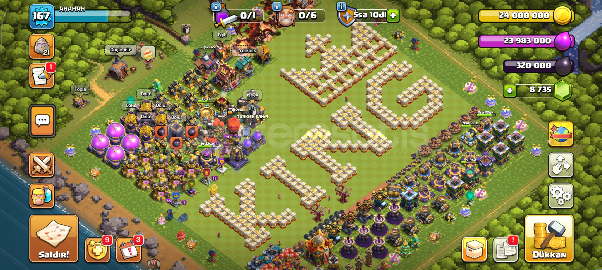 ⚡TH 16 ⚡ALTİN BİLET AKTİF 8700+ ELMASLI  ⚡TH 16 ⚡ALTİN BİLET AKTİF 8700+ ELMASLI