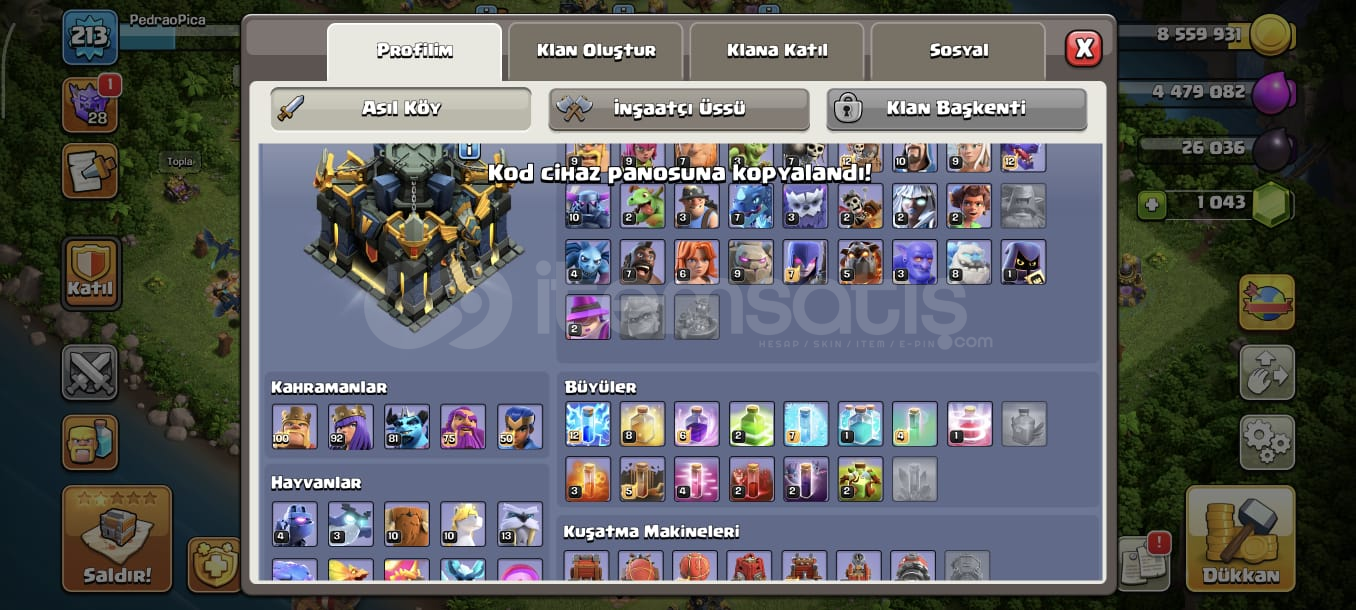 ⚡TH 17 MAX SAVUNMA⚡BAĞIŞ HESABI⚡KELEPİR⚡ ⚡TH 17 MAX SAVUNMA⚡BAĞIŞ HESABI⚡KELEPİR⚡