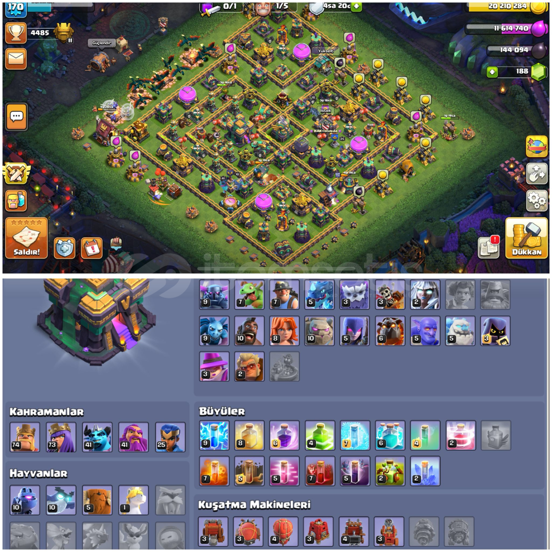 TH14⚡️COC | • TAMAMEN MAX | DOLU KÖY TH14⚡️COC | • TAMAMEN MAX | DOLU KÖY