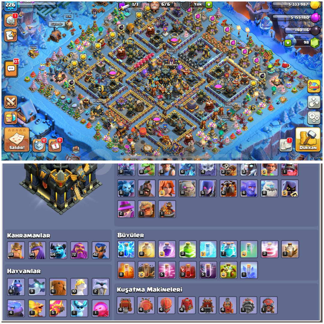 TH17⚡️COC | • 226 LEVEL + ÖZEL ENGELLER DOLU TH17⚡️COC | • 226 LEVEL + ÖZEL ENGELLER DOLU