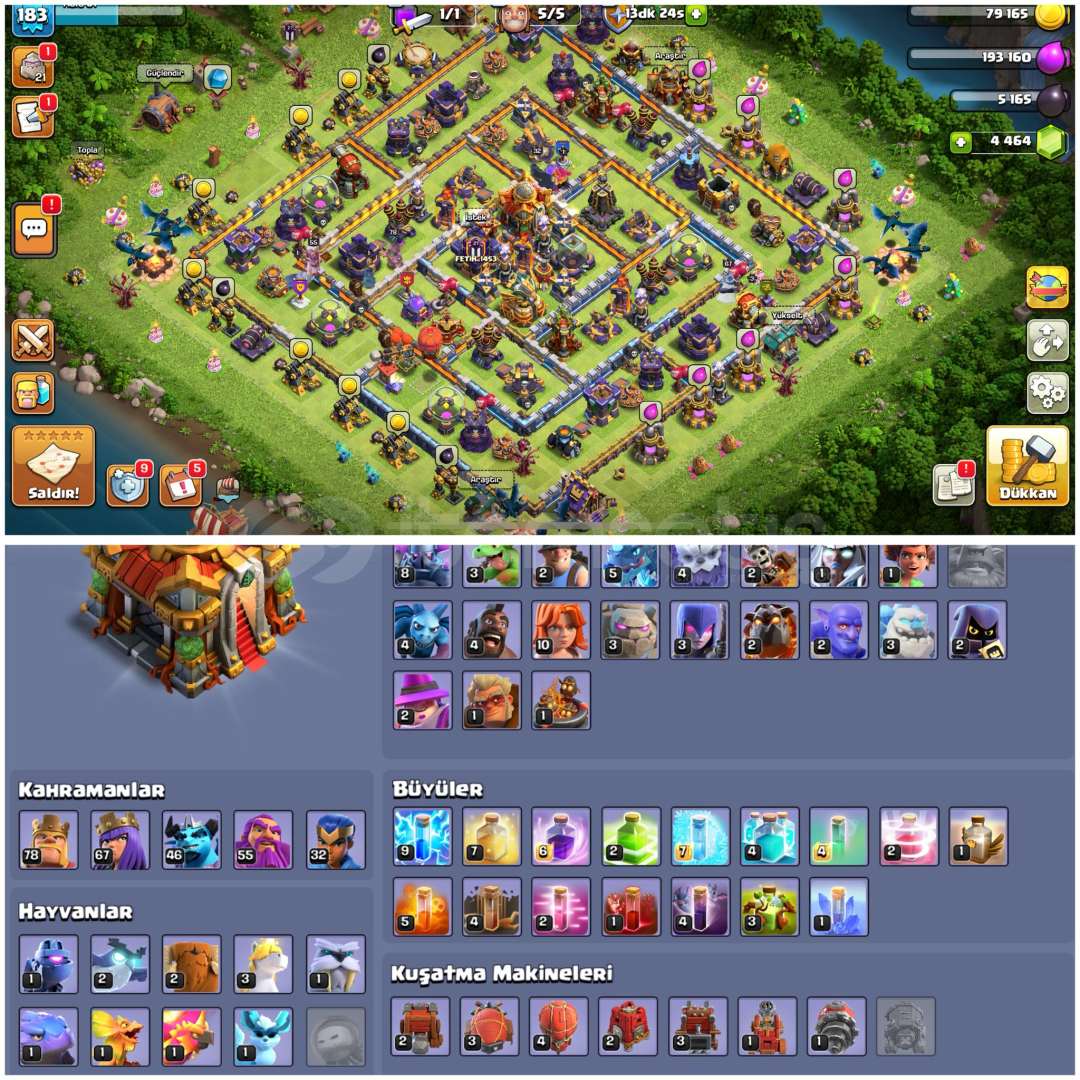TH16⚡️COC | • 183 LEVEL + BAĞIŞ + SAVAŞ HESABI TH16⚡️COC | • 183 LEVEL + BAĞIŞ + SAVAŞ HESABI