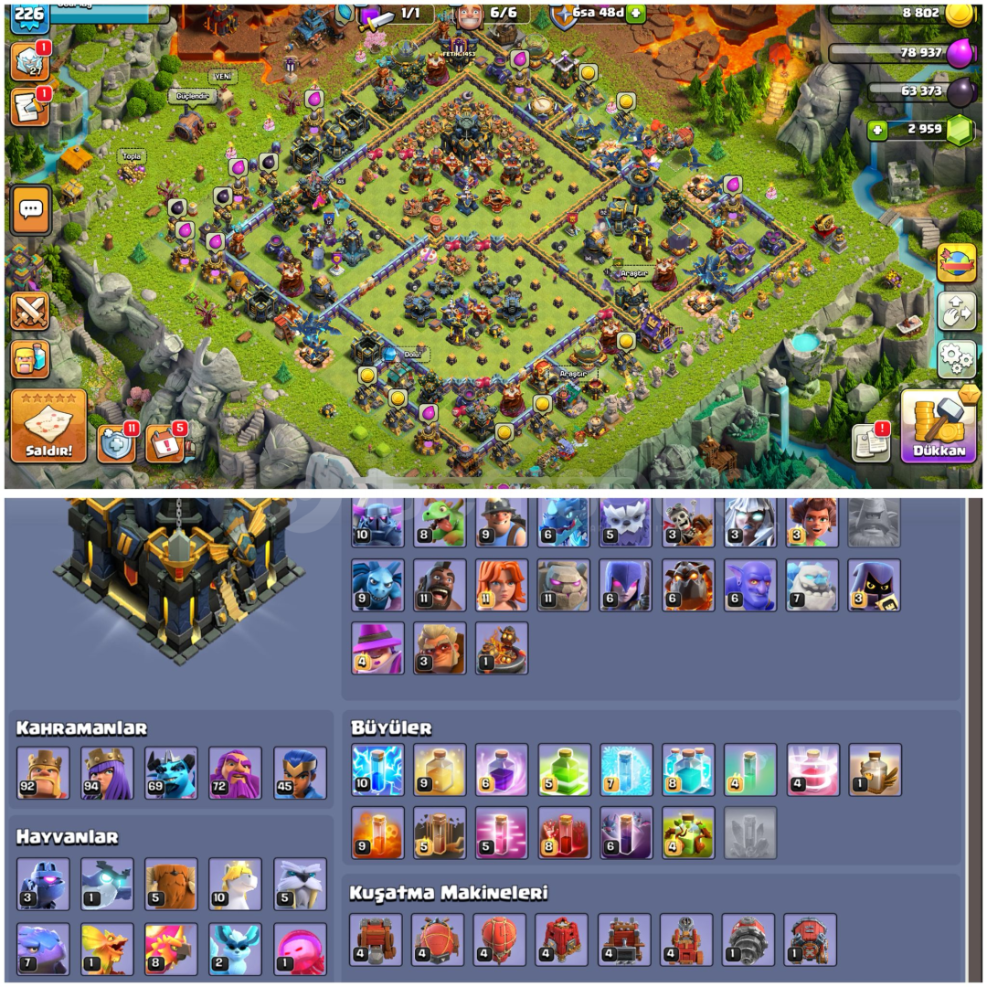 TH17⚡️COC | • DOPDOLU MAX EKİPMANLI KÖY TH17⚡️COC | • DOPDOLU MAX EKİPMANLI KÖY