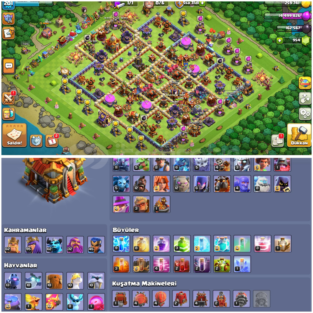 TH16⚡️COC | • 201 LEVEL + YARI MAX HESAP TH16⚡️COC | • 201 LEVEL + YARI MAX HESAP