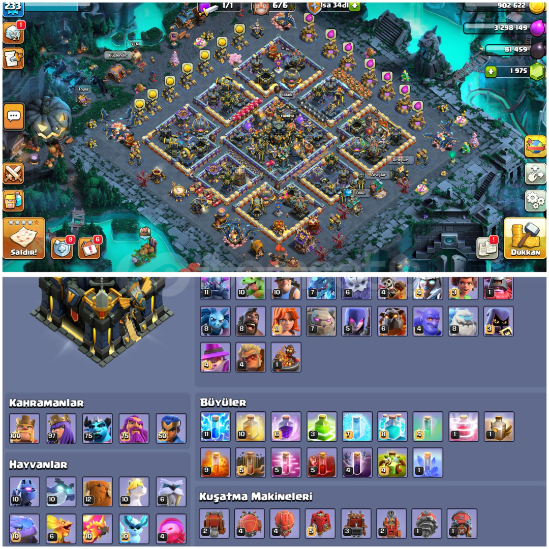 TH17⚡️COC | • FULL KAHRAMAN | FULL EKİPMAN DOLU TH17⚡️COC | • FULL KAHRAMAN | FULL EKİPMAN DOLU
