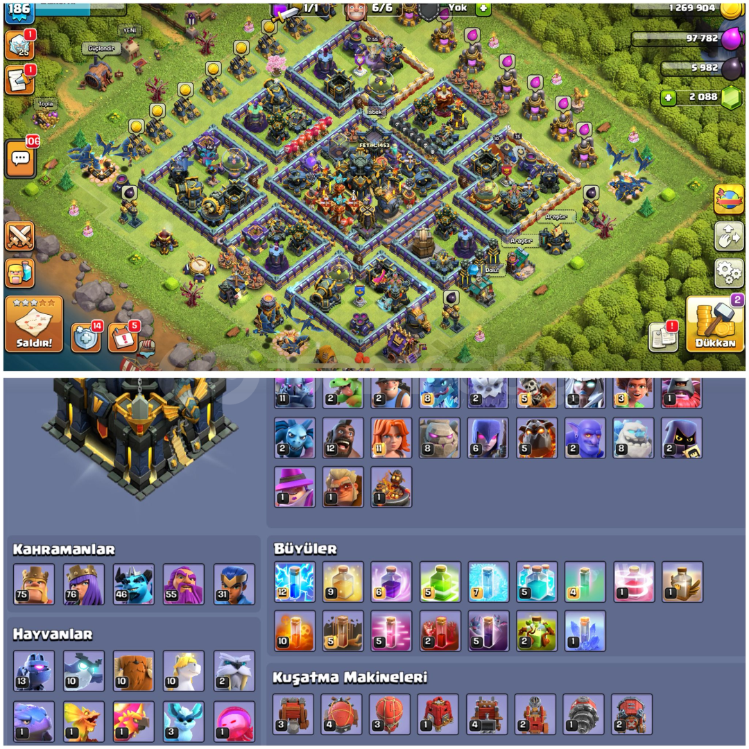 TH17⚡️COC | • ÜCRETSİZ İSİM HAKKI + İÇİ DOLU  TH17⚡️COC | • ÜCRETSİZ İSİM HAKKI + İÇİ DOLU