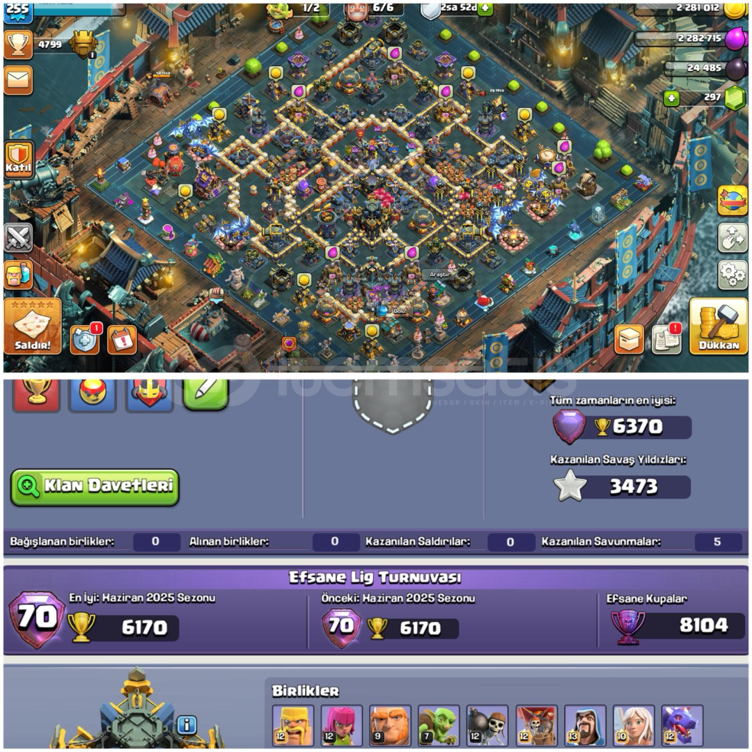 TH17⚡️COC | • DÜNYA 70.Sİ | 255 LEVEL FULL TH17⚡️COC | • DÜNYA 70.Sİ | 255 LEVEL FULL
