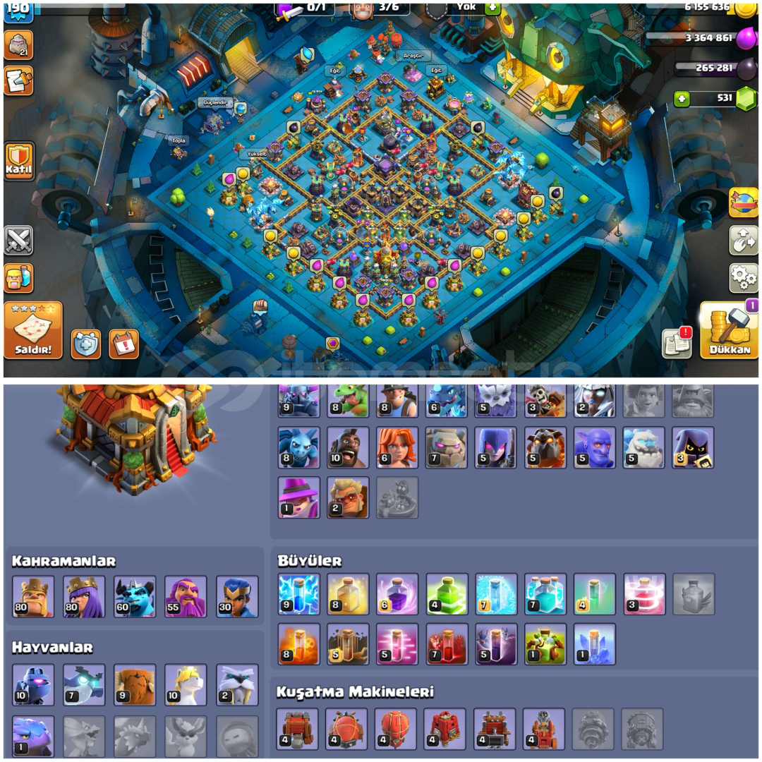 TH16⚡️COC | • 190 LEVEL | FİYAT PERFORMANS TH16⚡️COC | • 190 LEVEL | FİYAT PERFORMANS