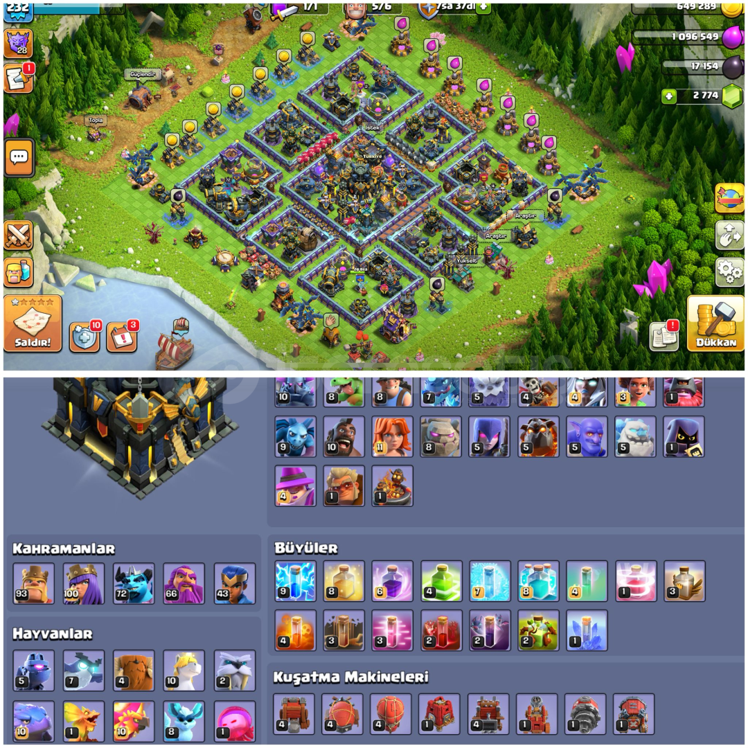 TH17⚡️COC | • 232 LEVEL + DUVAR HARİÇ MAX  TH17⚡️COC | • 232 LEVEL + DUVAR HARİÇ MAX