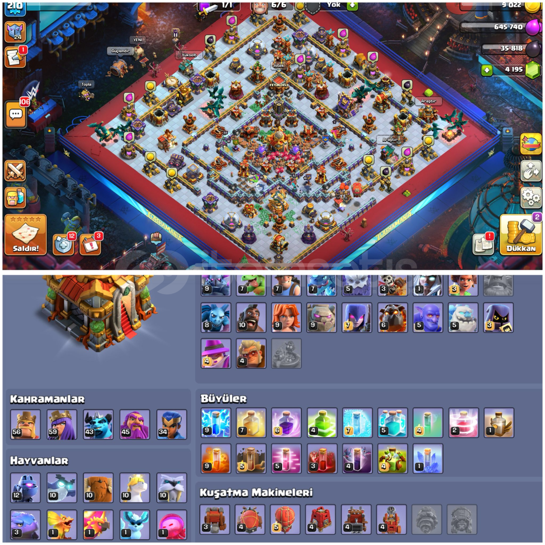 TH16⚡️COC | • 210 LEVEL + SİTENİN EN UYGUNU TH16⚡️COC | • 210 LEVEL + SİTENİN EN UYGUNU