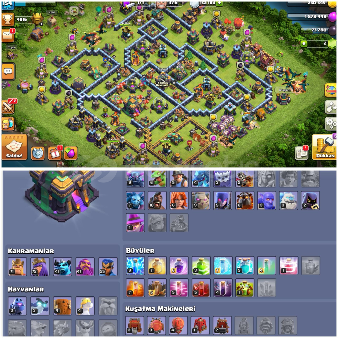TH14⚡️COC | • YARI MAX + UYGUN FİYAT KAÇMAZ TH14⚡️COC | • YARI MAX + UYGUN FİYAT KAÇMAZ