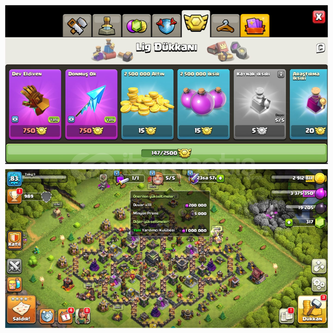 TH9+Maksayakın+147Madalya+317Elmas+Ganimet TH9+Maksayakın+147Madalya+317Elmas+Ganimet