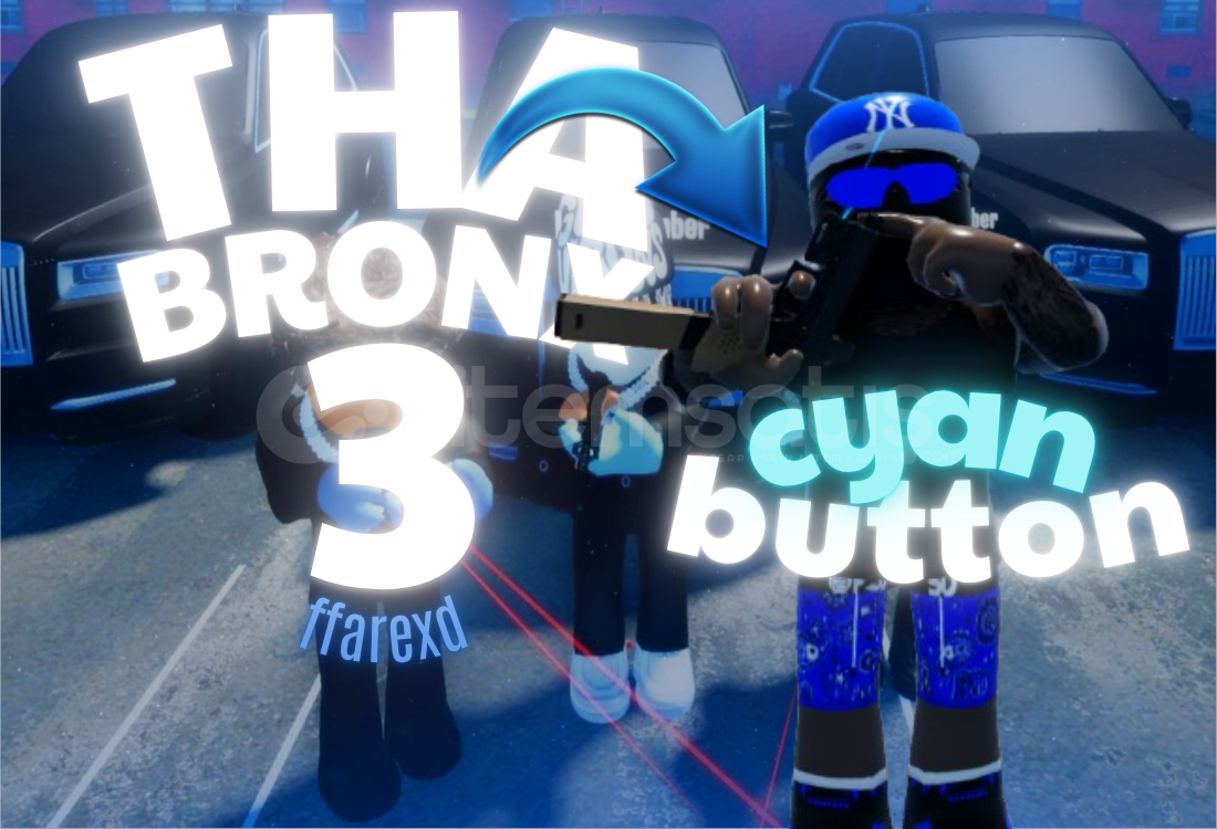 ☘️THA BRONX 3 CYAN BUTTON☘️ ☘️THA BRONX 3 CYAN BUTTON☘️