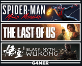 The Last of Us 1 + Spider Man Miles + Wukong