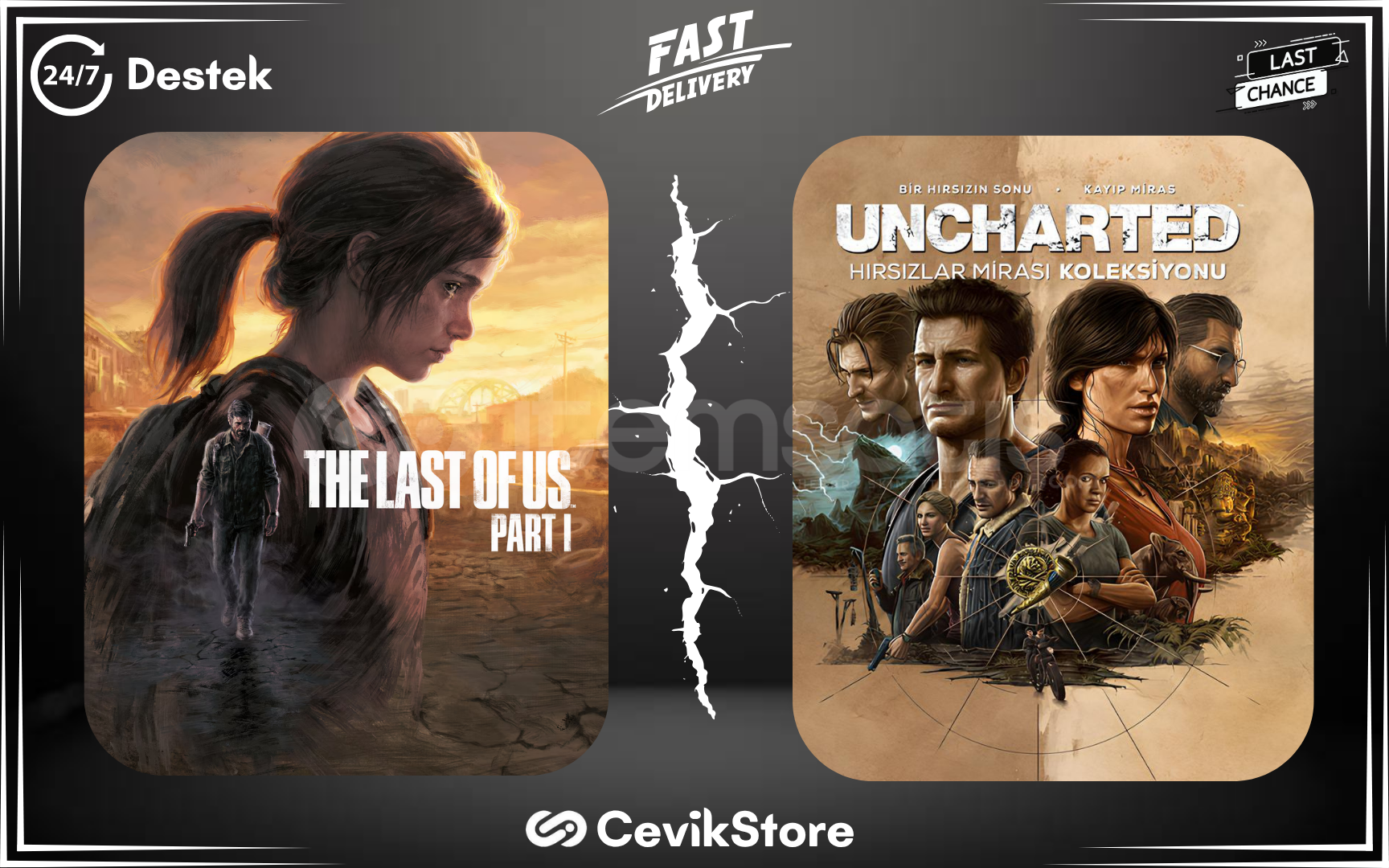 ⭐The Last Of Us Part 1 + Uncharted Hırsız Mirası ⭐The Last Of Us Part 1 + Uncharted Hırsız Mirası