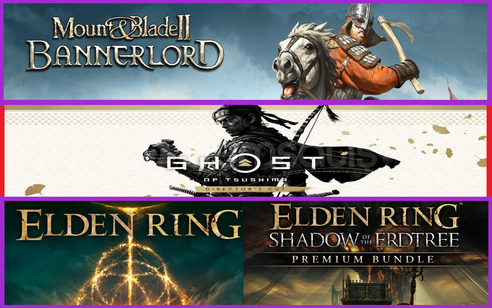 Mount & Blade + Ghost of Tsushima + Elden Ring Mount & Blade + Ghost of Tsushima + Elden Ring