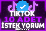 TikTok 10 Adet İstek Yorum