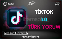 ⭐ TikTok 10 Özel Türk Yorum [Garanti]⭐