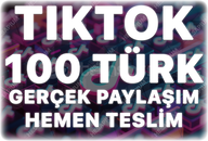 TikTok 100 Organik Türk Paylaşım