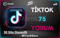 ⭐ TikTok 75 Özel Global Yorum [Garanti]⭐