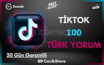 ⭐ TikTok 100 Özel Türk Yorum [Garanti]⭐