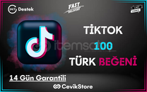 ⭐TikTok 100 Türk Beğeni [Garanti]⭐