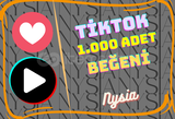 TikTok - 1.000 Adet Beğeni ⭐