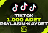 ✨TikTok 1.000 Adet Paylaşım+Kaydetme!