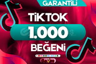 TİKTOK 1.000 BEĞENİ / ÖMÜR BOYU GARANTİLİ