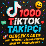 ⭐ TİKTOK 1000 GERÇEK HESAP TAKİPÇİ ⭐