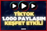 ⭐Tiktok +1000 Paylaşım⭐