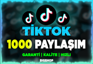 ⭐Tiktok 1000 Paylaşım / Garantili