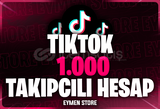 ⭐TİKTOK 1000 TAKİPÇİLİ HESAP [Mail Teslim]