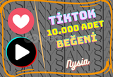 TikTok - 10.000 Adet Beğeni ⭐