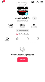 ✨Tiktok 10000 Takipçili Live Studiolu Hesap