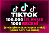 ⭐TİKTOK 100K İZLENME + 1K BEĞENİ | GARANTİLİ⭐