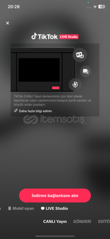 Tiktok 1400 takipçili live studo açık hesap