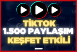 ⭐Tiktok +1500 Paylaşım⭐