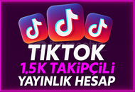 TİKTOK 1500 TAKİPÇİLİ YAYINLIK HESAP