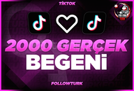 ⭐Tiktok 2000 Gerçek Beğeni⭐