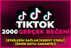 ⭐[GARANTİLİ] 2000 TİKTOK GERÇEK BEĞENİ⭐