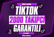 ⭐️☘️Tiktok 2000 Takipçi❤️Garanti & Sorunsuz❤️